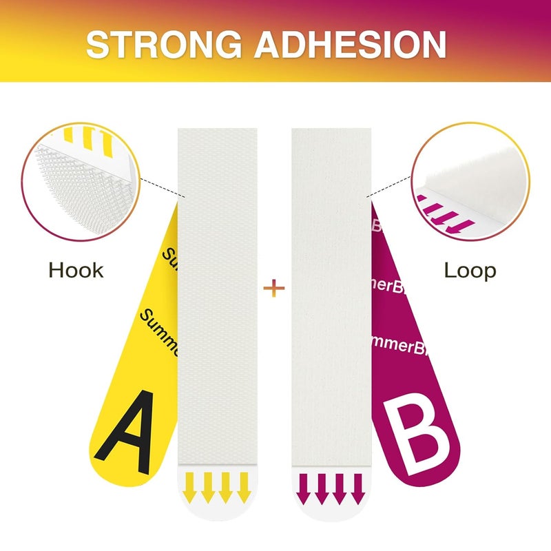 Summerbrite Picture Hanging Strips Heavy Duty XL 40 Pairs/80Strips, Damage Free Hanging Picture Hangers, Removable Adhesive Hook and Loop Wall Strips, Frame Stickers No Nails for Home Decor Wall Posters - Image 3